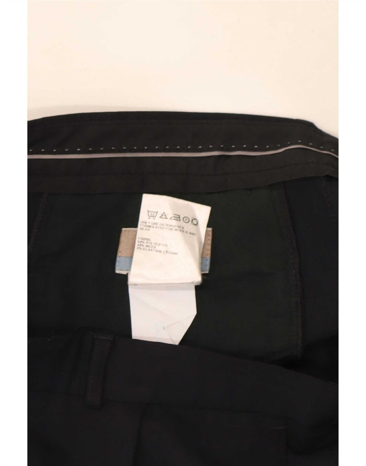 Marks & Spencer Herre Pegged Suit Bukser W34 L31 Marineblå Polyester