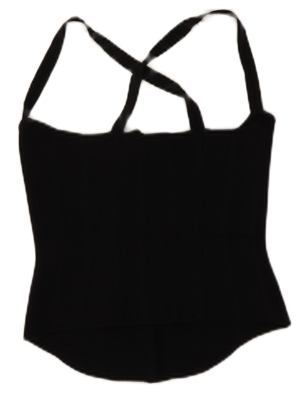 Zara Womens Crop Top UK 8 Small Black Viscose