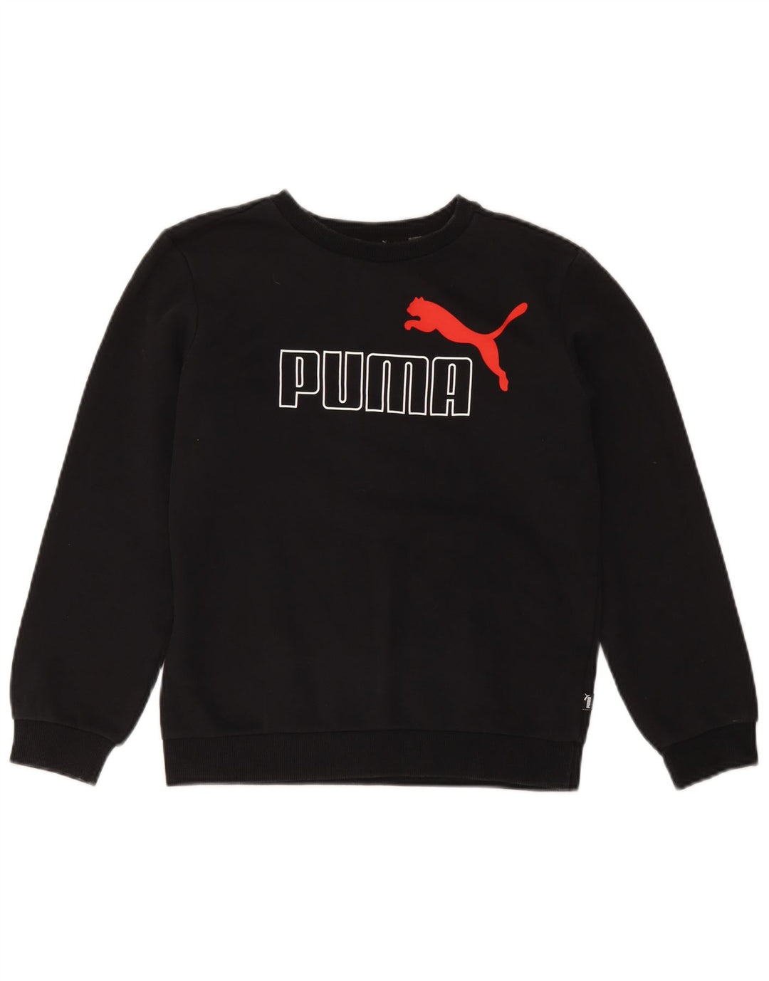 Puma Boys Graphic Sweatshirt Jumper 13-14 år Sort Bomuld