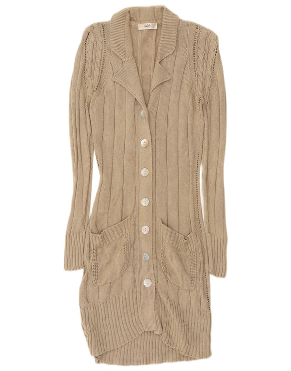 Whistler Womens Longline Cardigan Sweater UK 14 Medium Grey