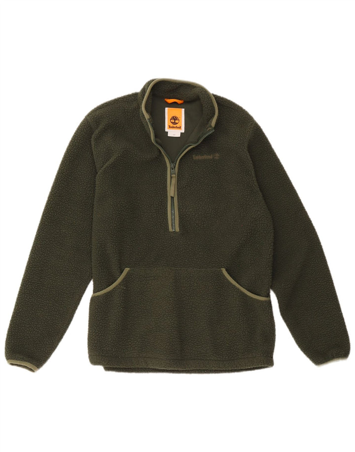 Timberland Herre Fleece Jumper med lynlås, lille grøn polyester