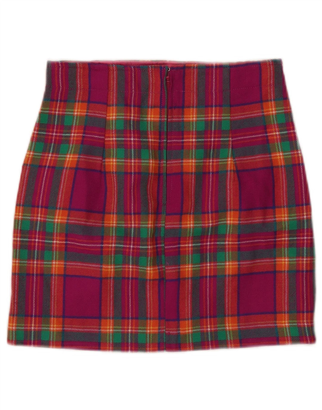 VINTAGE Mini-nederdel til kvinder W24 XS Pink ternet