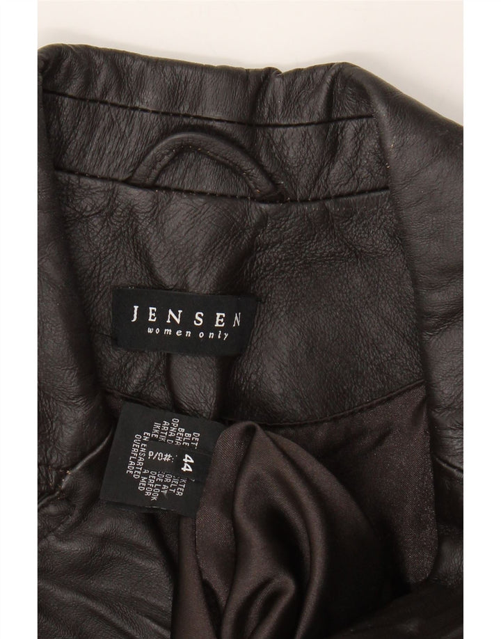 JENSEN Womens Leather Jacket IT 44 Medium Brown Leather Vintage Jensen and Second-Hand Jensen from Messina Hembry 