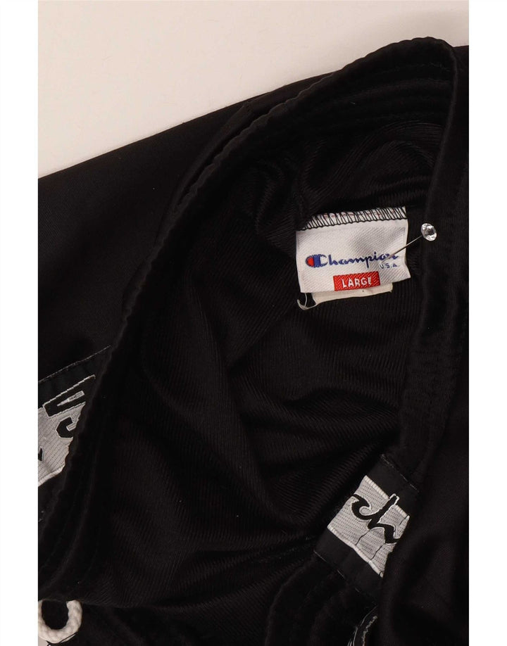 Champion Herre grafisk træningsdragt Bukser Large Black Colourblock Polyester