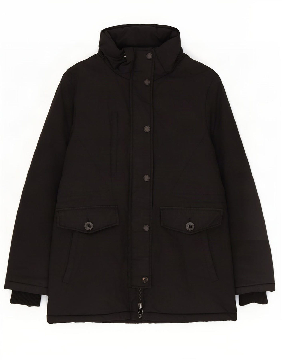Superdry Parkajakke til kvinder UK 14 Stor sort polyester