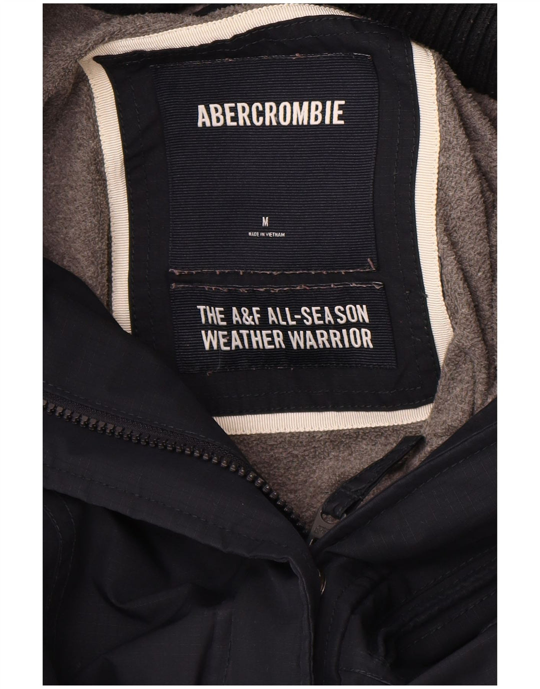 ABERCROMBIE & FITCH Womens Windbreaker Jacket UK 14 Medium Navy Blue