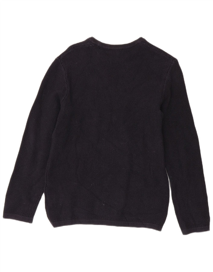 Cos Herre Boat Neck Jumper Sweater lille marineblå bomuld