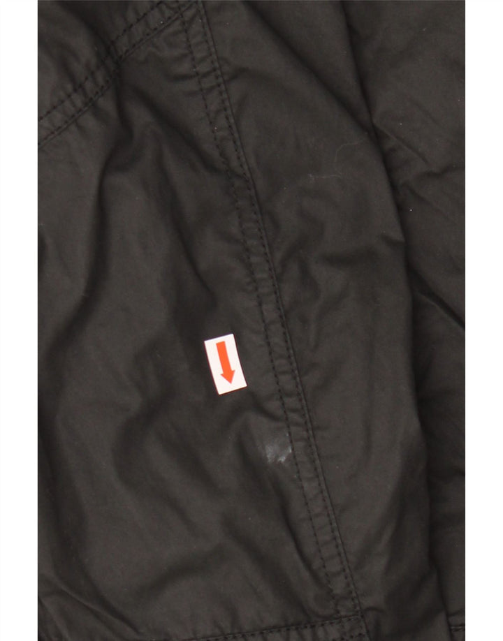 ZARA Herre Military Jacket UK 42 XL Sort Bomuld