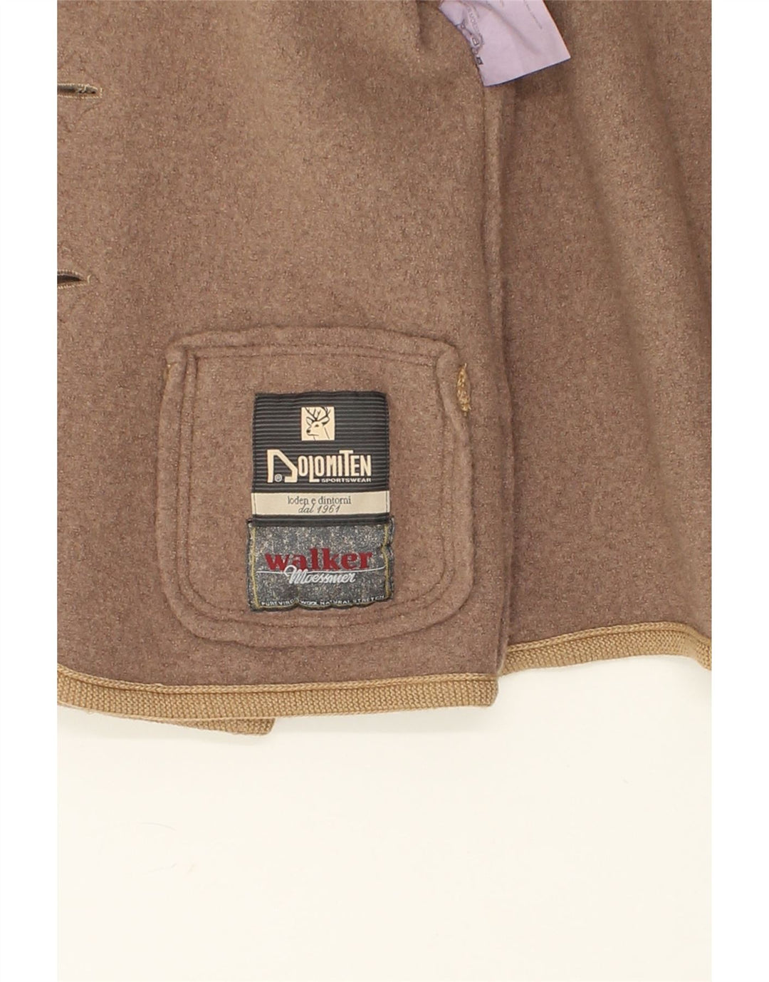 DOLOMITEN Womens 3 Button Blazer Jacket IT 44 Medium Grey Virgin Wool Vintage Dolomiten and Second-Hand Dolomiten from Messina Hembry 