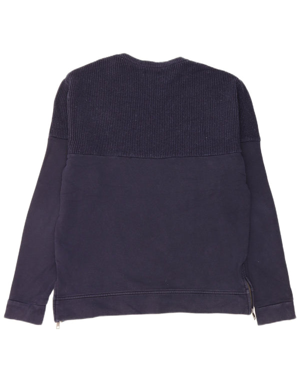 Zara Herre Sweatshirt Jumper Stor Marineblå Bomuld