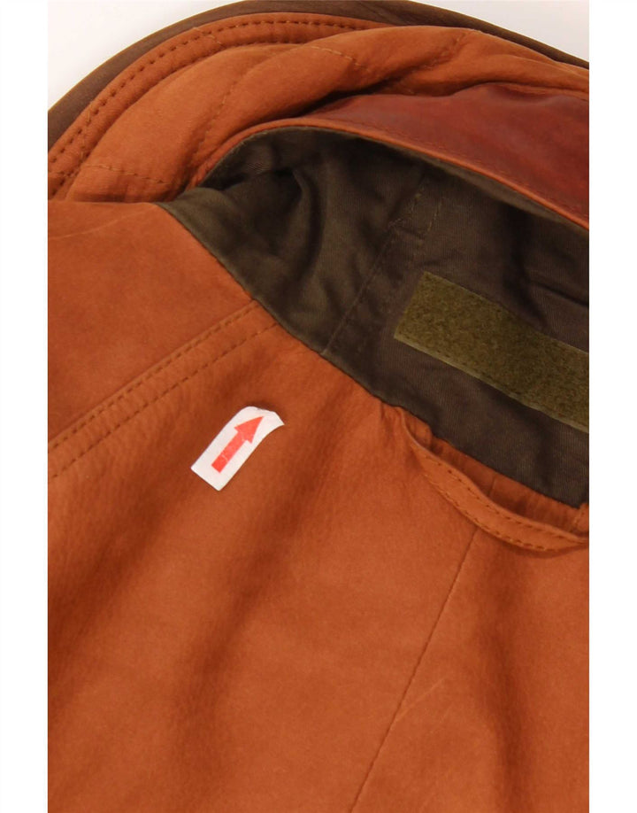 Timberland Herre Hooded Læderjakke UK 40 Large Brown