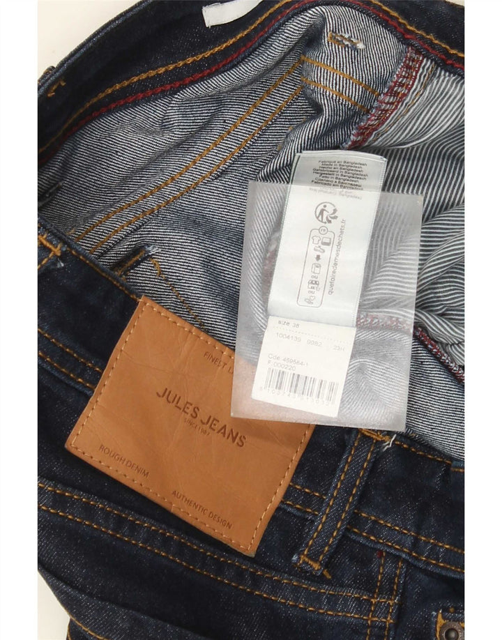 Jules Slim Jeans til mænd W38 L34 Marineblå bomuld