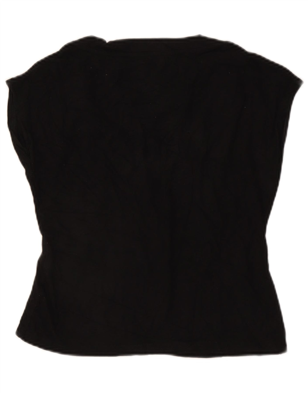 SASHA Womens Crop Bluse Top UK 12 Medium Black Viscose