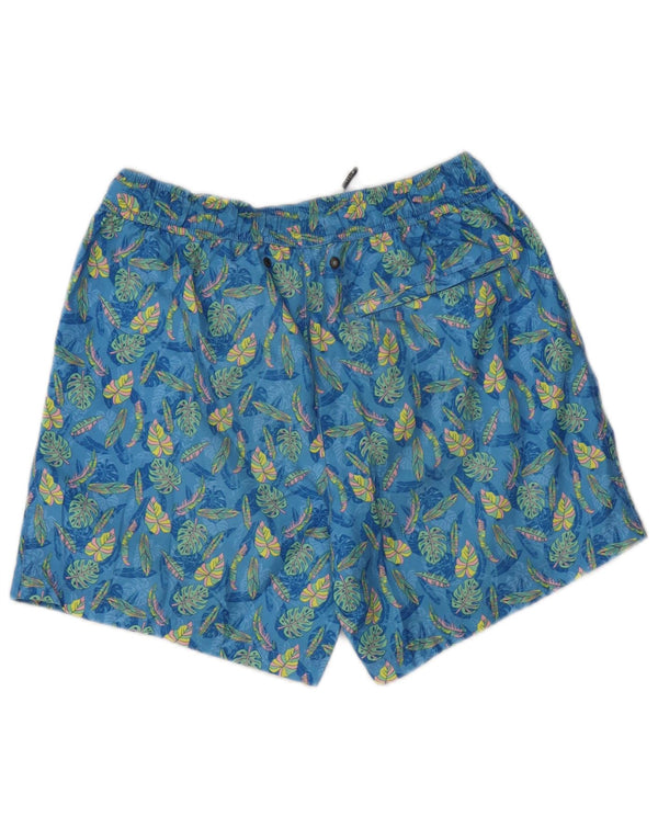 Jack Wills Badeshorts til mænd XS Blue Floral Polyester Hawaiian