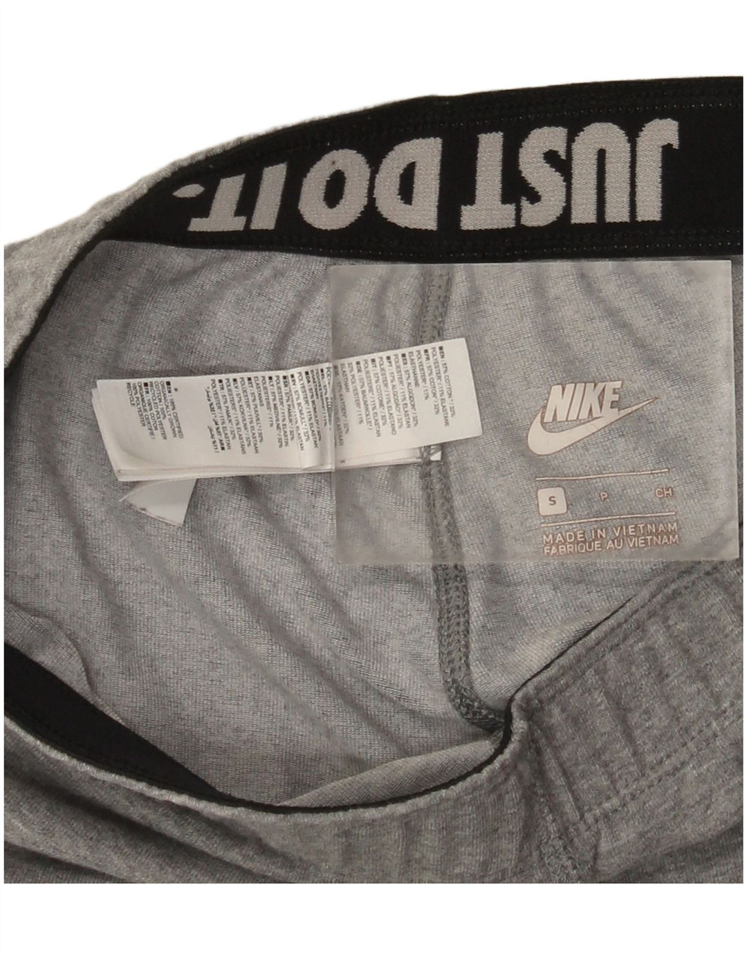 Nike Grafiske Leggings til kvinder UK 8 Små grå flækkede bomuld