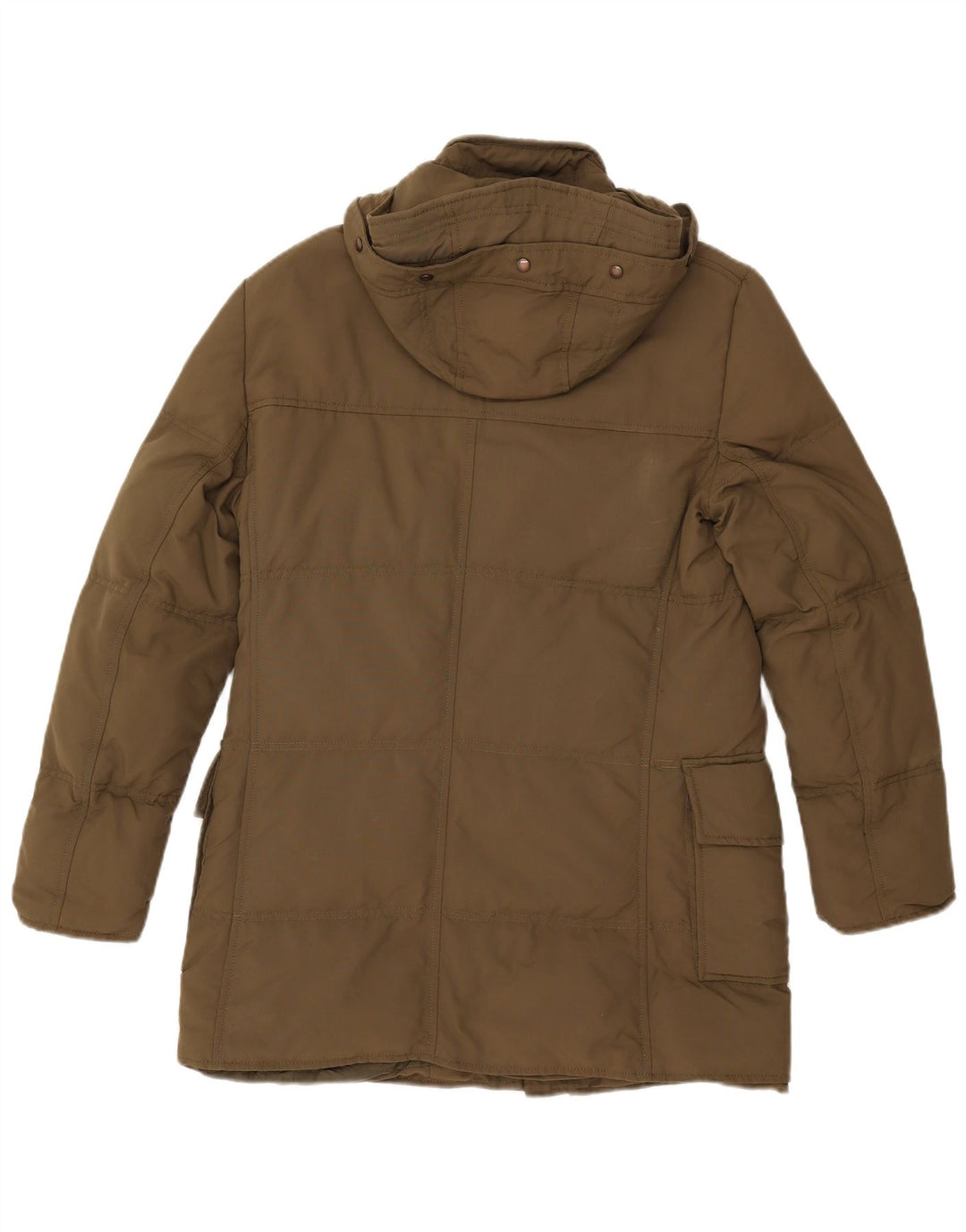 JOHN ASHFIELD Herre hættepolstret frakke UK 36 Small Khaki Nylon