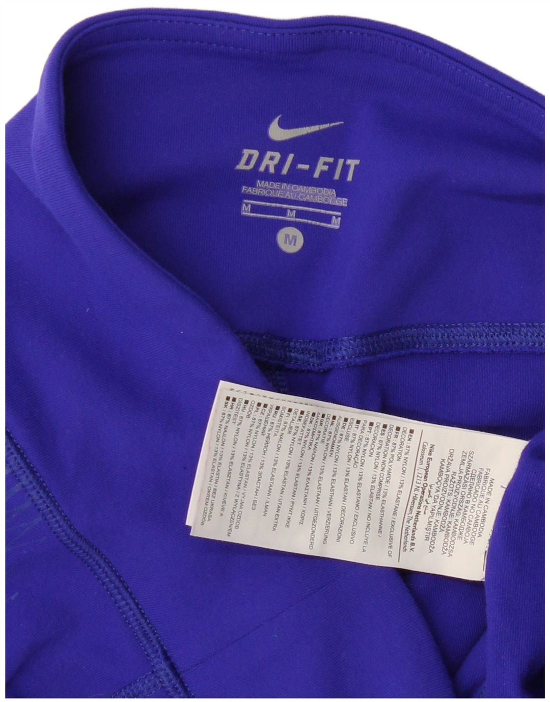 NIKE Dame Dri Fit Leggings UK 14 Medium Lilla Nylon