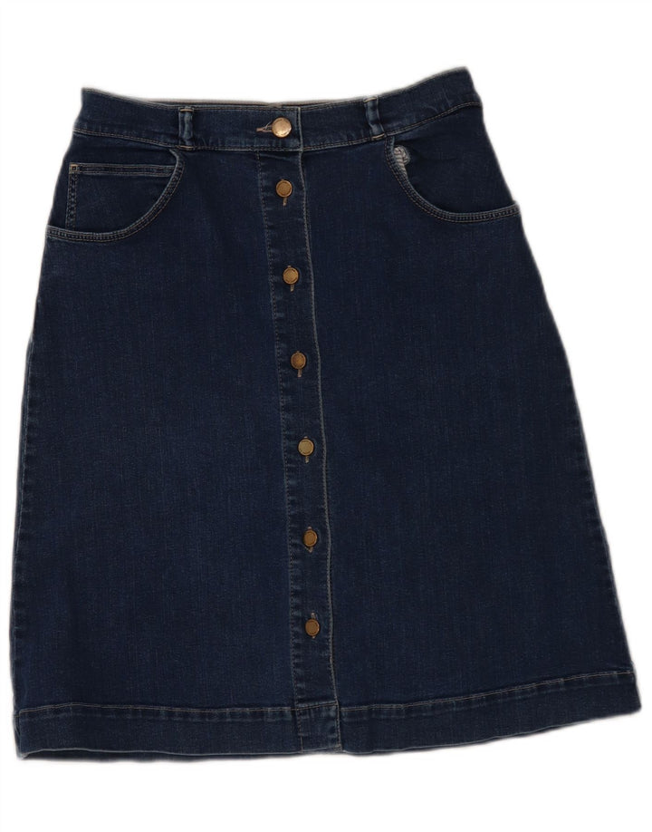 Massimo Dutti Dame Denim Nederdel EU 40 Medium W30 Marineblå Bomuld