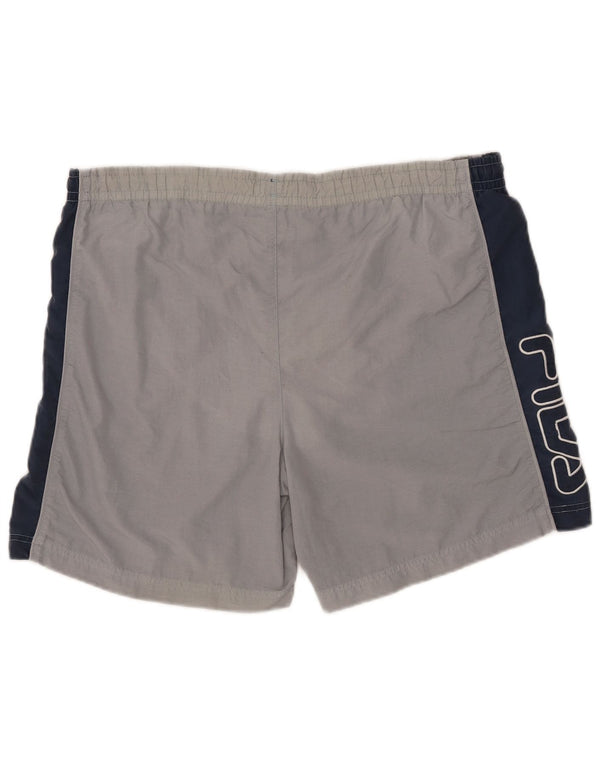 Fila Herre grafiske sportsshorts Large Grå Colourblock