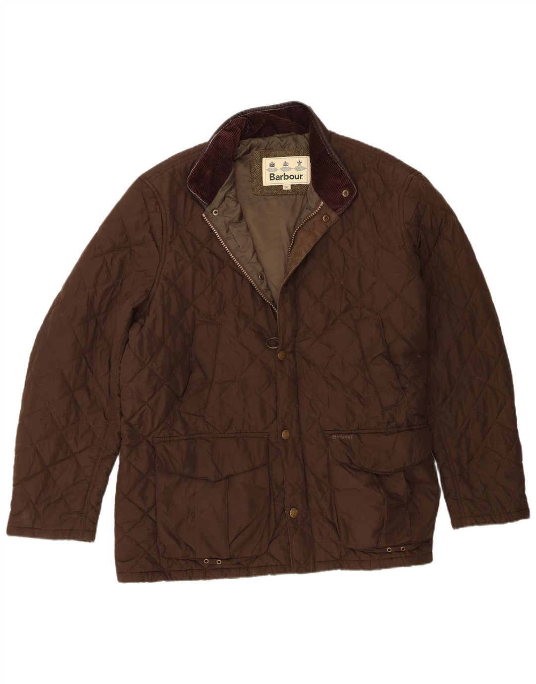 Barbour Herre Quiltet Jakke UK 44 2XL Brun Polyester