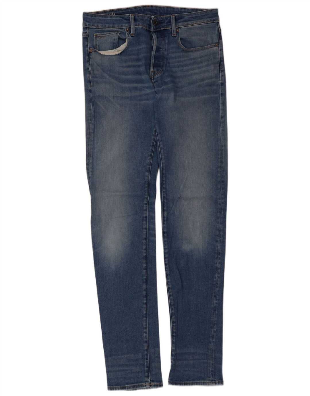 G-Star Herre 3301 Slim Jeans W30 L36 Blå Bomuld