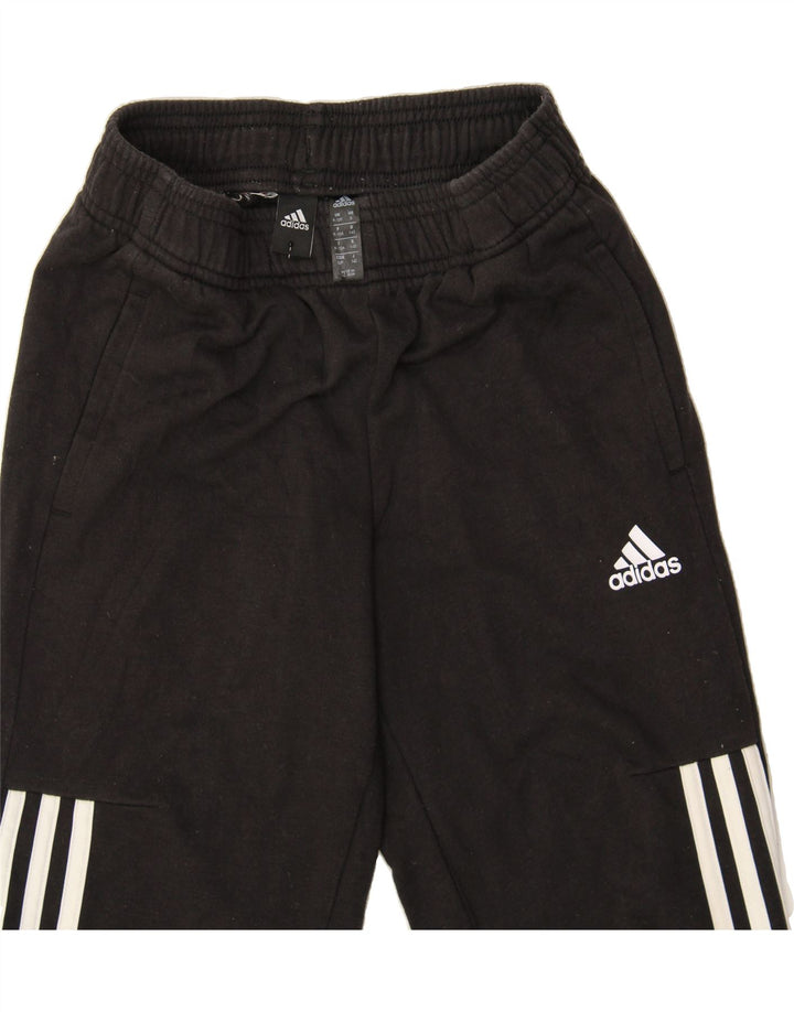ADIDAS Boys Tracksuit Trousers Joggers 9-10 Years  Black Vintage Adidas and Second-Hand Adidas from Messina Hembry 