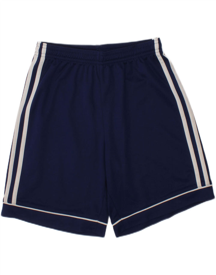 ADIDAS Boys Climalite Sport Shorts 11-12 Years  Navy Blue Polyester Vintage Adidas and Second-Hand Adidas from Messina Hembry 