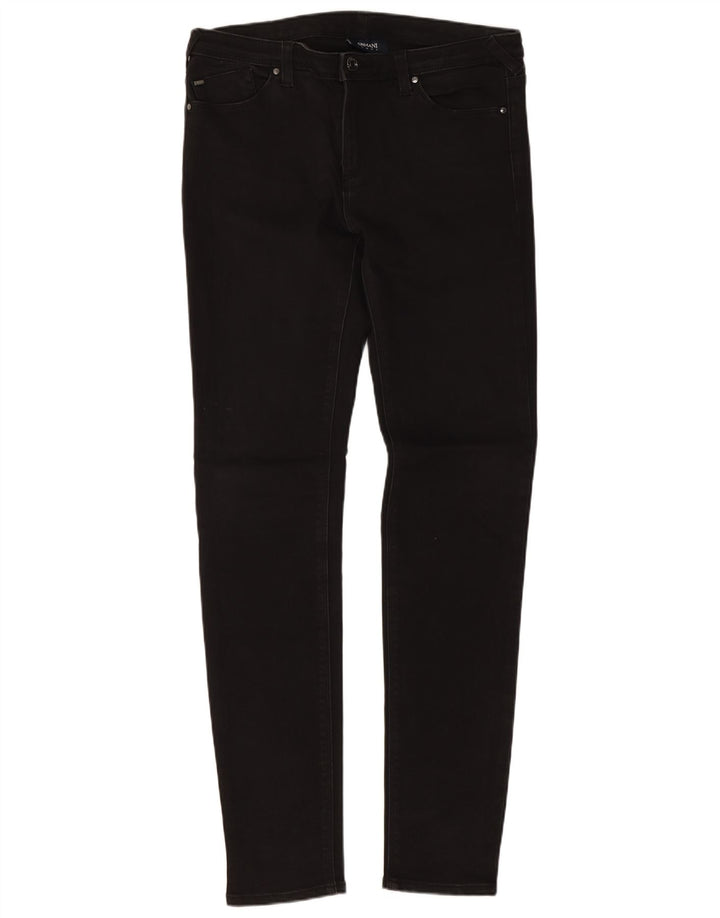 Armani Dame Skinny Jeans W28 L30 Sort Bomuld