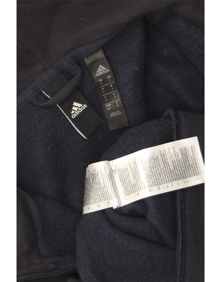 Adidas Hættetrøje med lynlås til mænd, lille marineblå bomuld