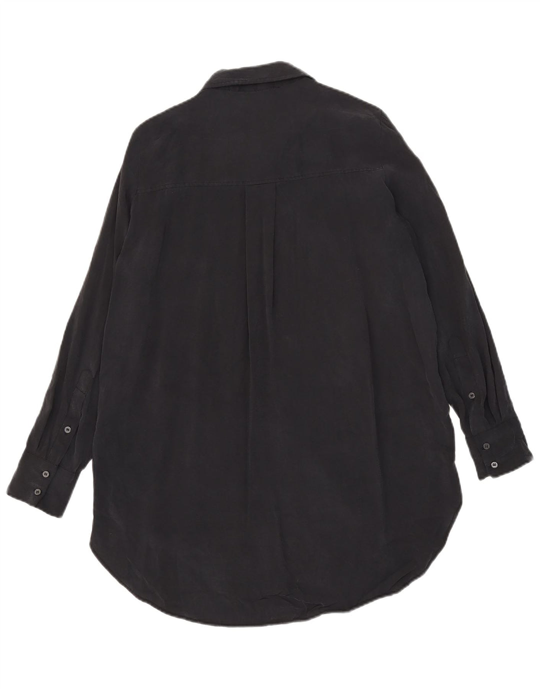 ZARA skjortekjole til kvinder UK 14 Medium Sort Modal