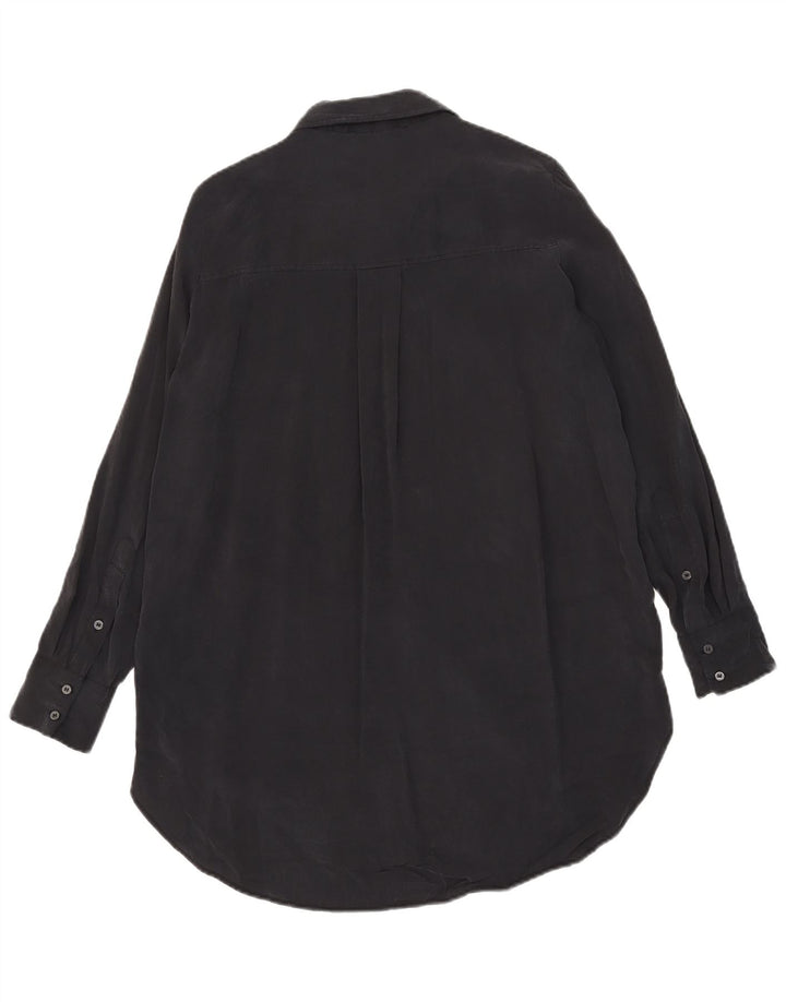 ZARA skjortekjole til kvinder UK 14 Medium Sort Modal
