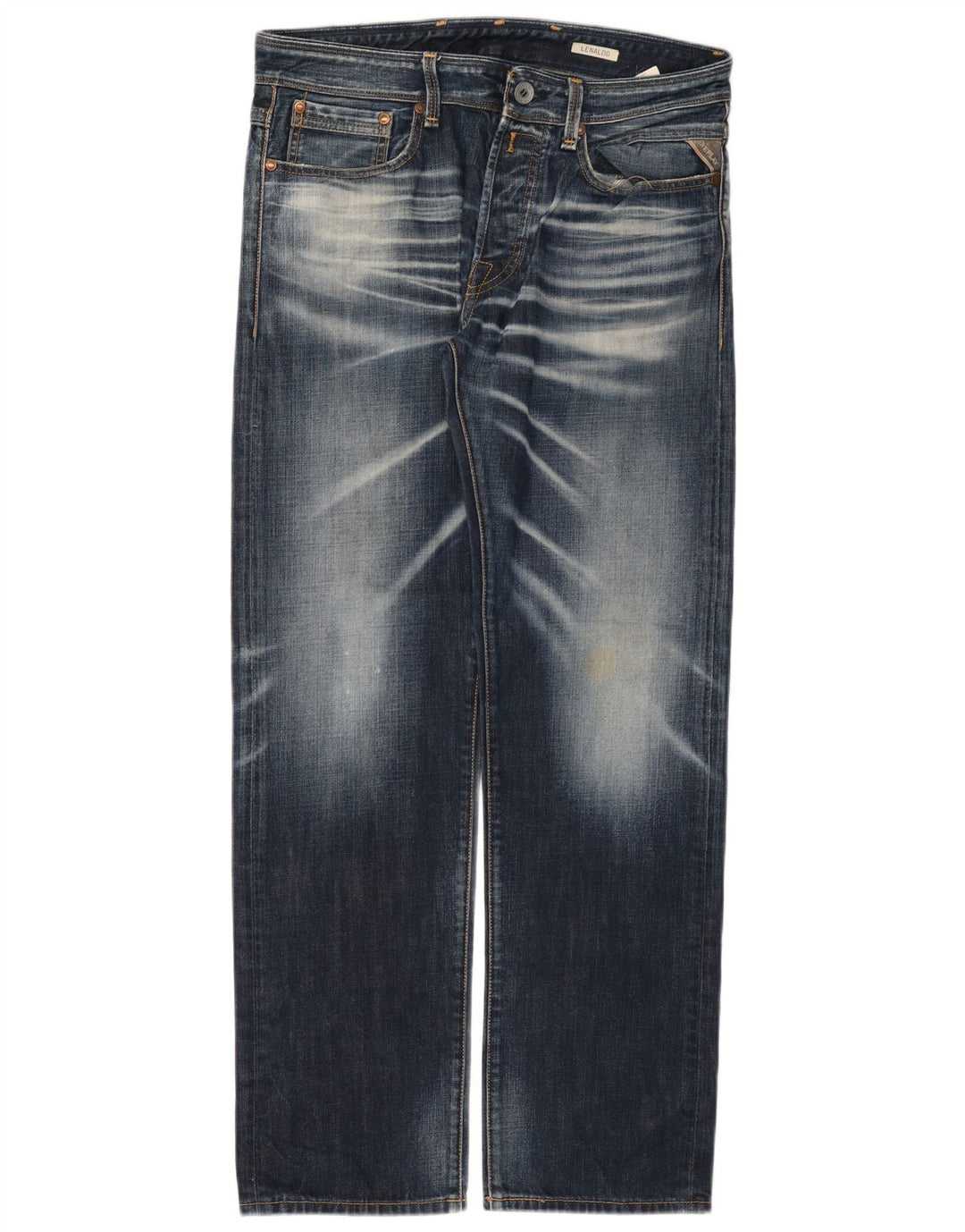 Replay Herre Lenaldo Straight Jeans W33 L32 Blå