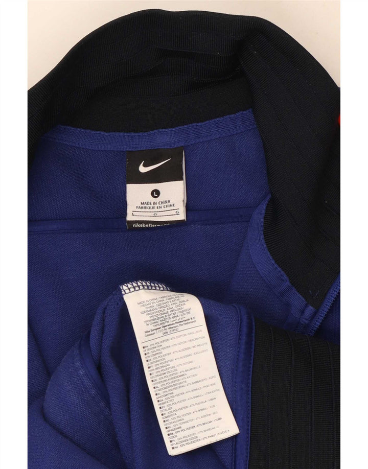 Nike Herre Barcelona Grafisk træningsdragt Topjakke Stor Blå Colourblock