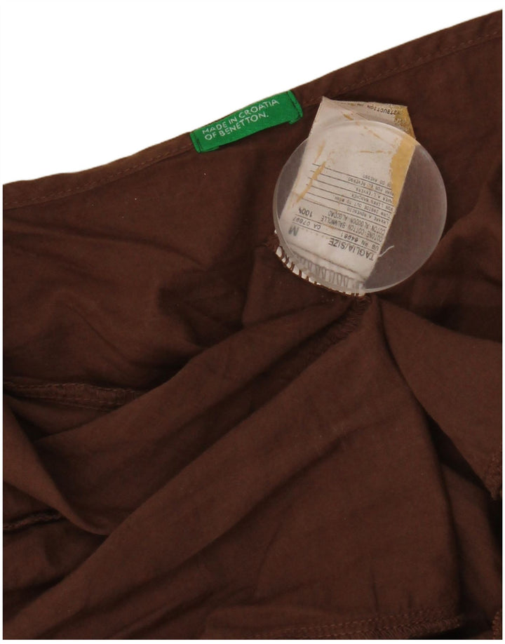 Benetton Dame Crop Cami Top UK 12 Medium Brun Bomuld