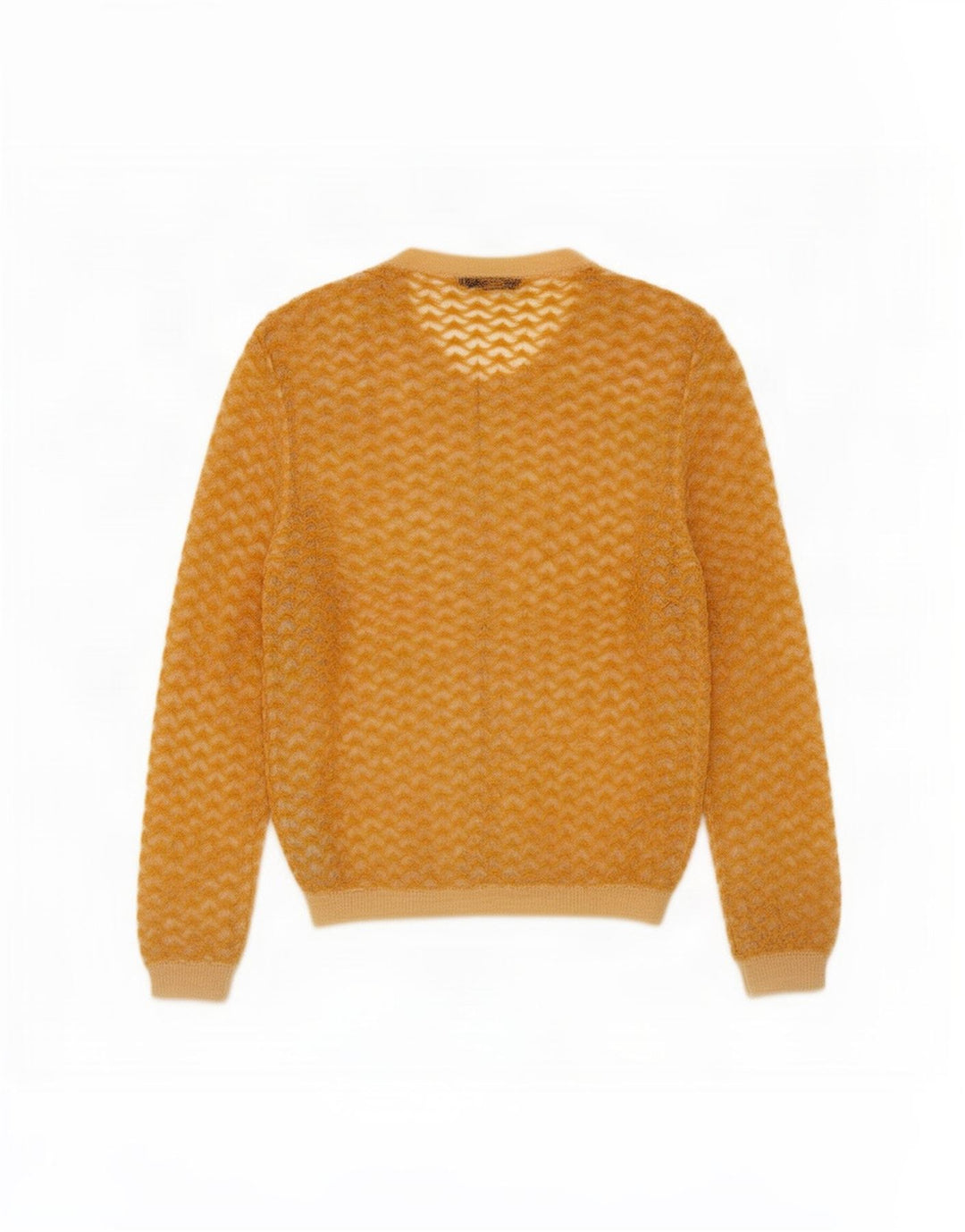 Zara Dame Cardigan Sweater UK 12 Medium Gul Nylon