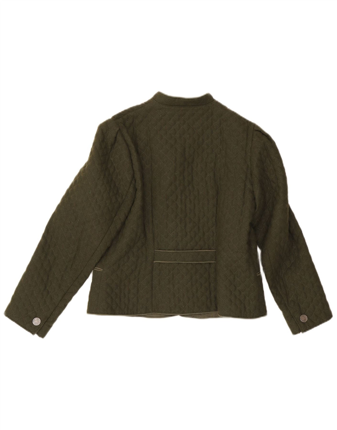 Vintage kviltet jakke til kvinder UK 14 Medium Green