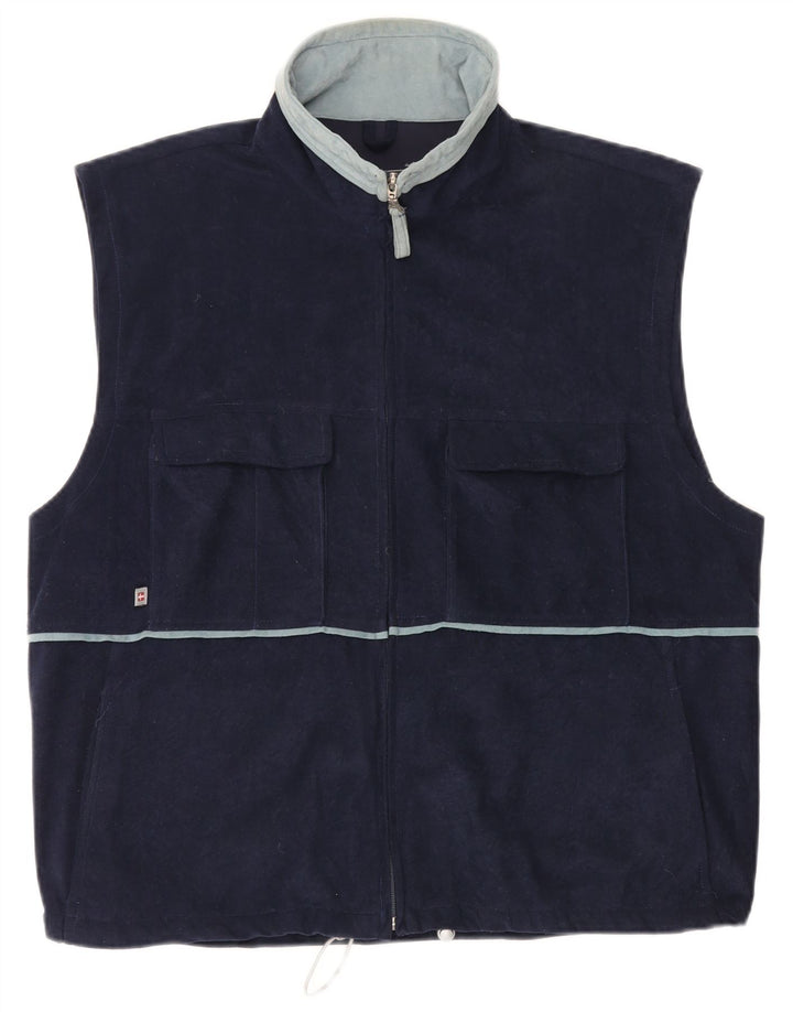 MC Kee's Herre Gilet UK 42 XL Navy Blue Polyester