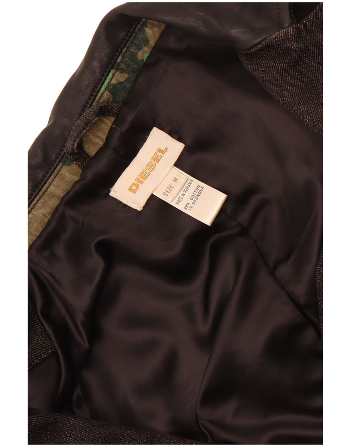 Diesel Herre 3-knaps Denim Blazer Jacket UK 38 Medium Sort Flecked Bomuld