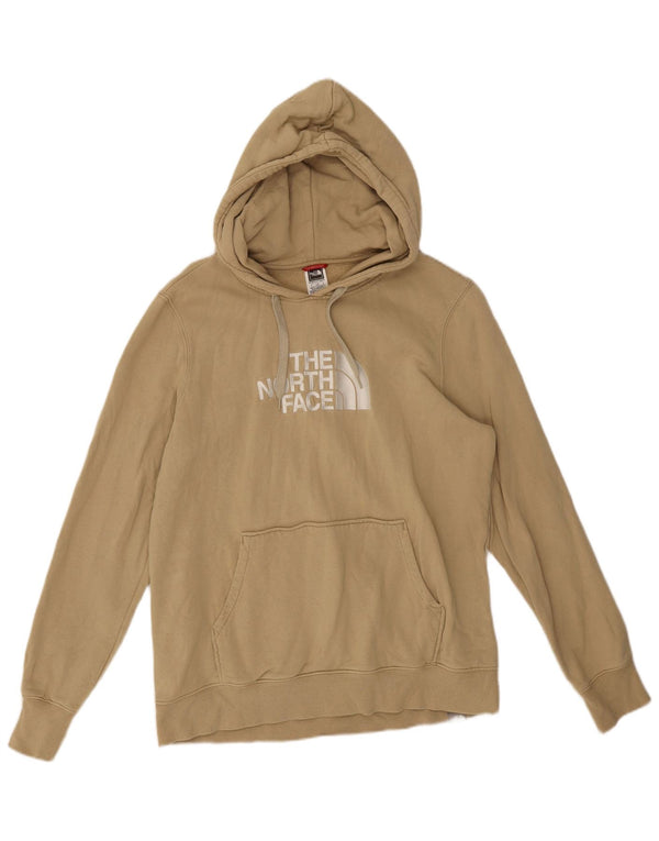 The North Face Womens Graphic Hoodie Jumper UK 16 Large Beige Cotton