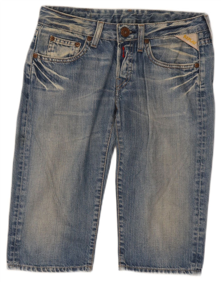 Replay Bermuda-denimshorts til kvinder W25 Små blå bomuld