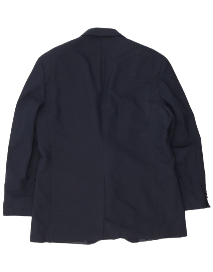 Dockers Herre Longline 2 Button Blazer Jacket UK 44 2XL Navy Blue Wool
