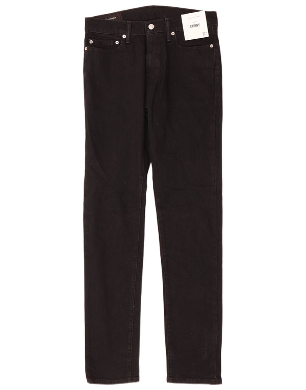 Abercrombie & Fitch Skinny Jeans til mænd W30 L34 Sort bomuld