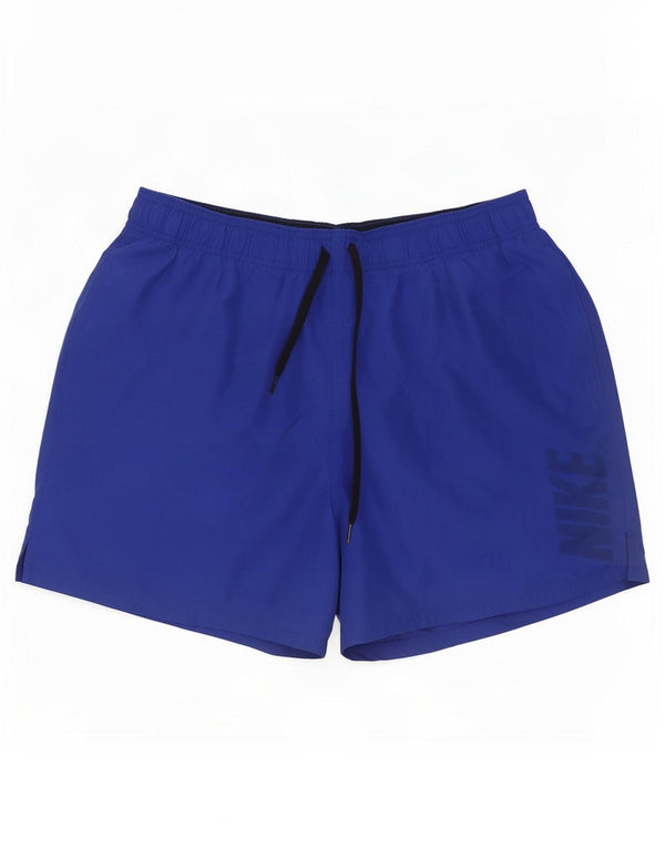 Nike grafiske sportsshorts til mænd, store blå polyester