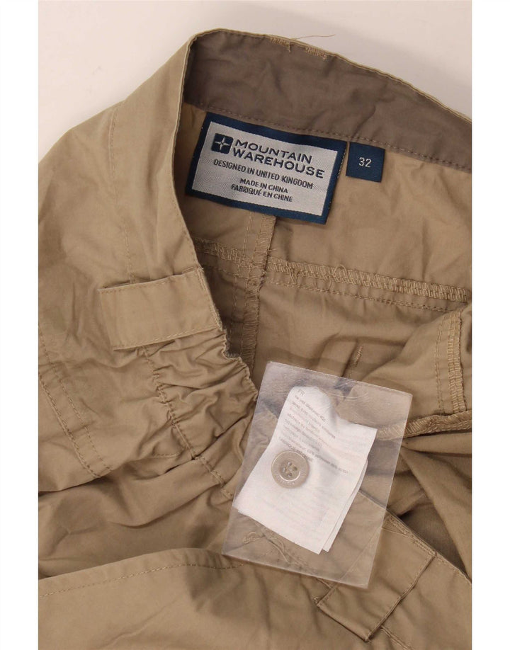 Mountain Warehouse Herre Straight Cargo Bukser W32 L32 Beige Polyester