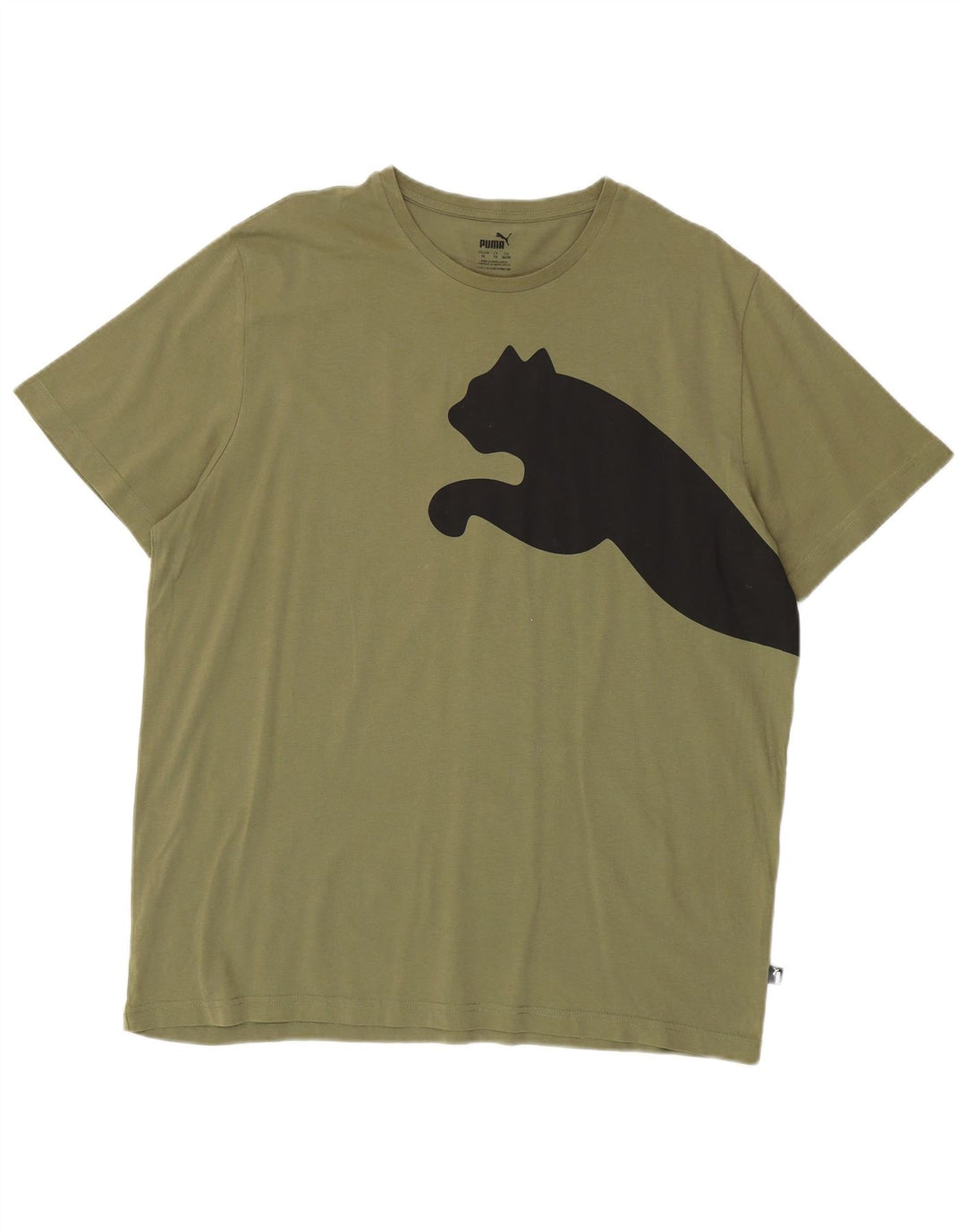 Puma Herre Grafisk T-Shirt Top XL Khaki