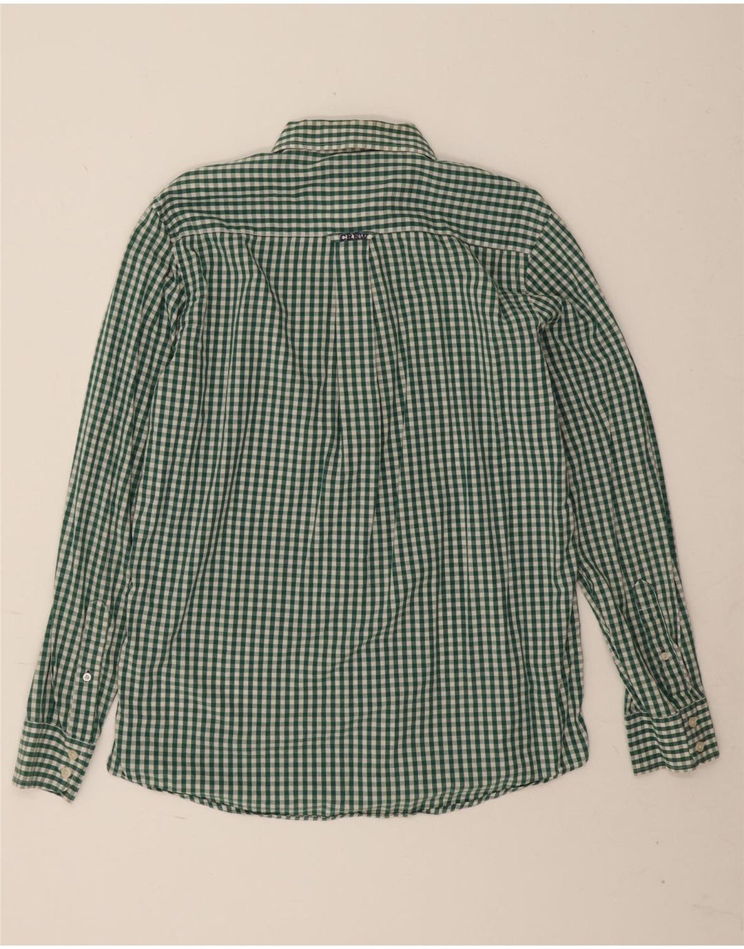 Crew Clothing Herreskjorte Stor Grøn Gingham Bomuld