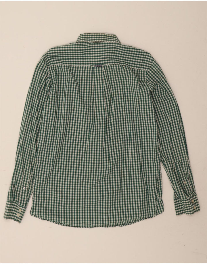 Crew Clothing Herreskjorte Stor Grøn Gingham Bomuld
