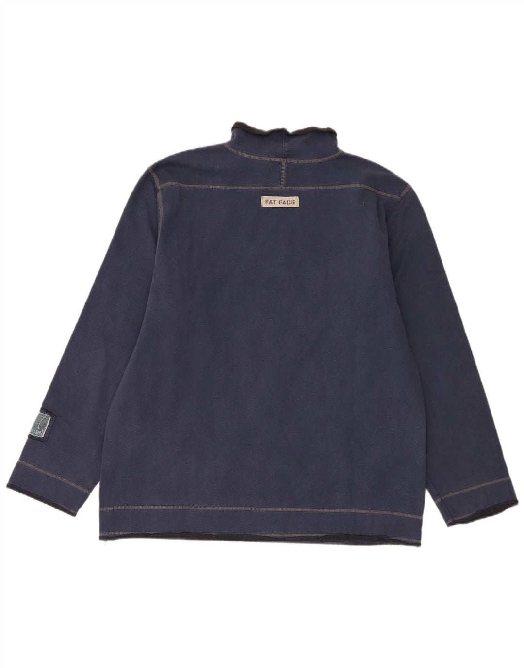 Fat Face Herre Top Langærmet Medium Navy Blue Bomuld
