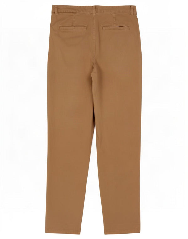 Marks & Spencer Womens Slim Chino Trousers UK 12 Medium W30 L29 Beige