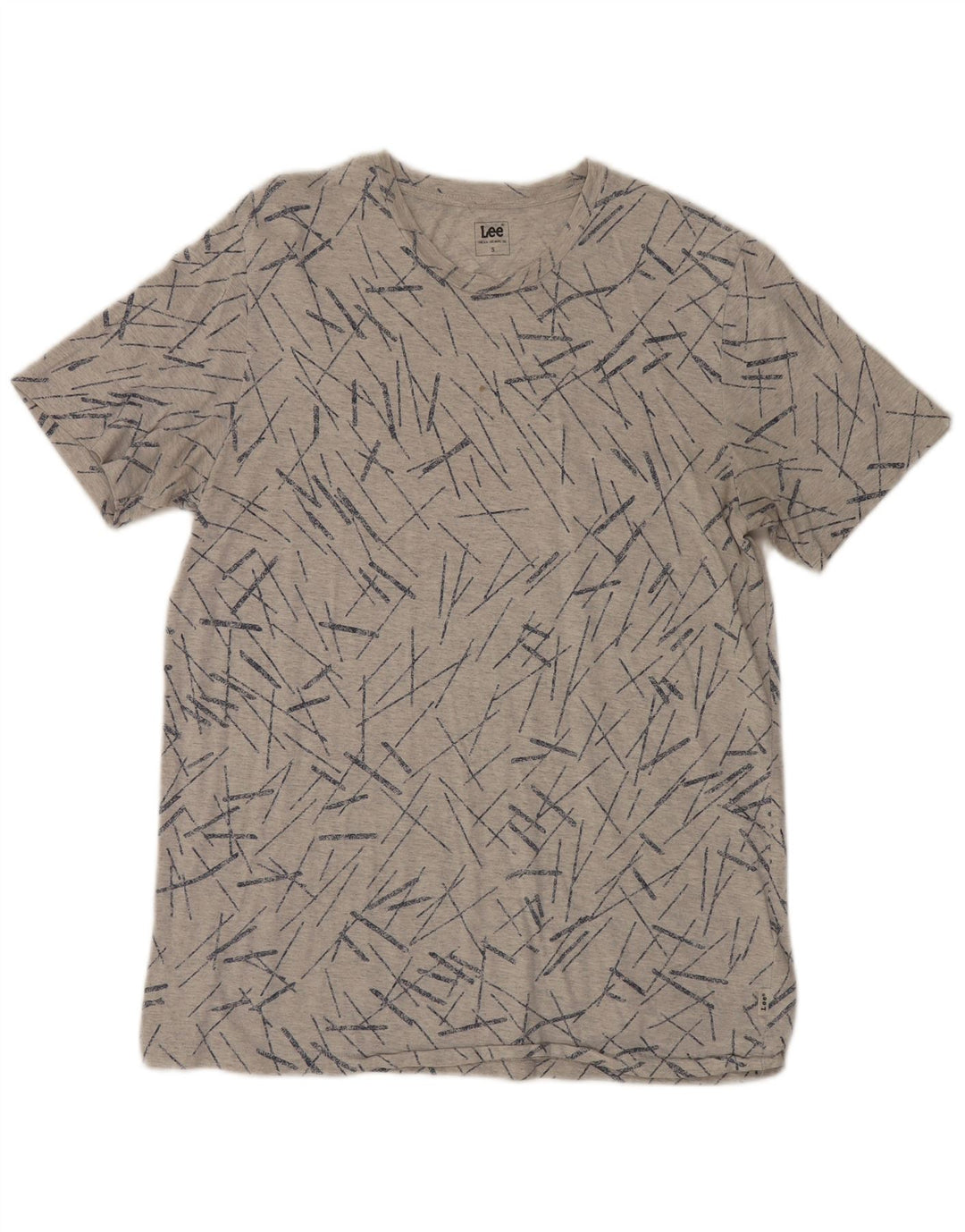 Lee T-shirt top lille grå stribet bomuld